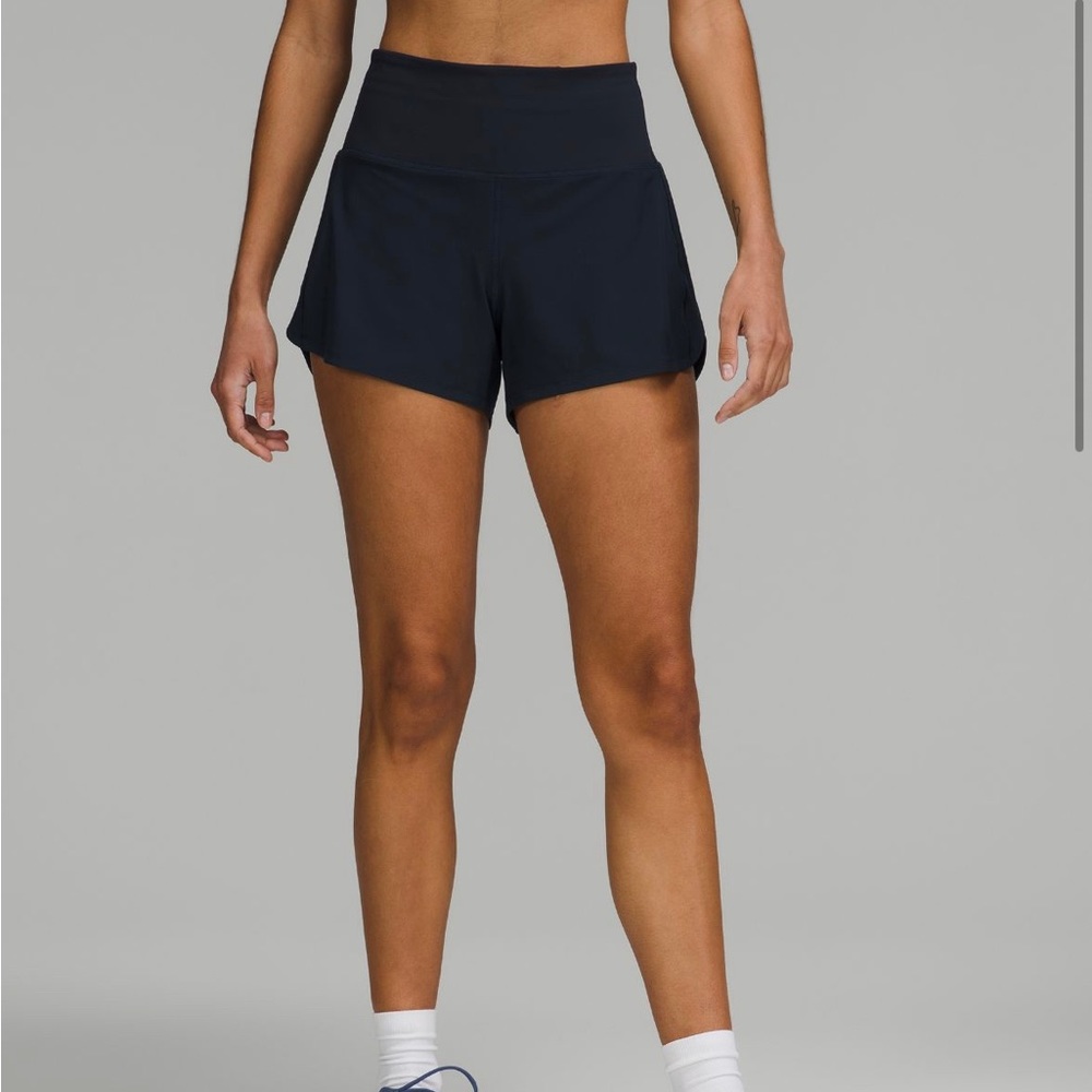 Lululemon Speed Up High Rise Shorts 4” True Navy
